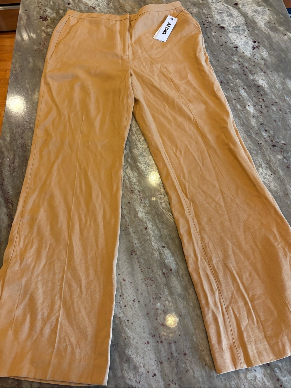 DKNY Camel Wide-Leg Trousers